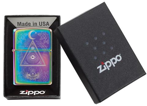 Zippo Eye of Providence Design Multi Color Pocket Lighter Zippo